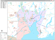 New Haven Wall Map Premium Style